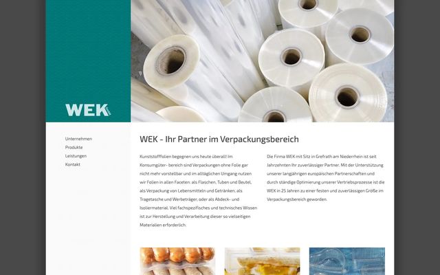 WEK Verpackungen Website screenshot 1