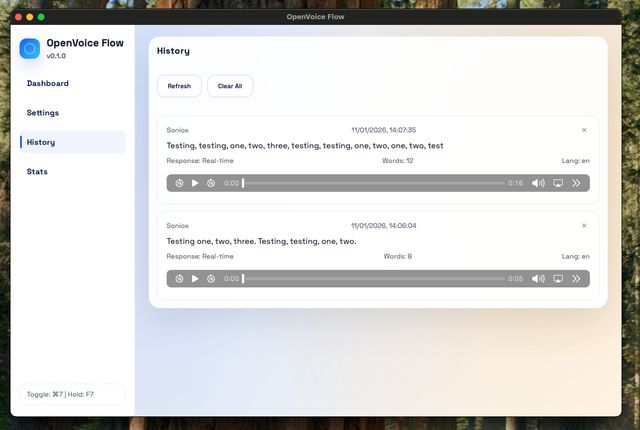 OpenVoice Flow screenshot 2