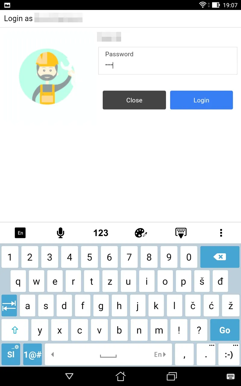 Mobile - Login Modal